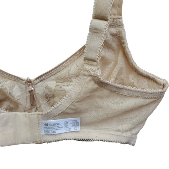 Wacoal Awareness Seamless Underwire Bra Lingerie Jacquard Calla Lilly 34D - Picture 9 of 14